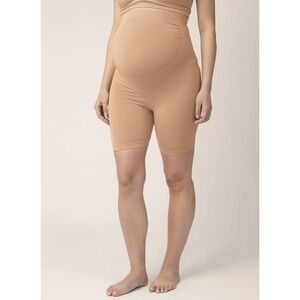 Kindred Bravely Maternity Support Belly Band Bike Shorts Beige